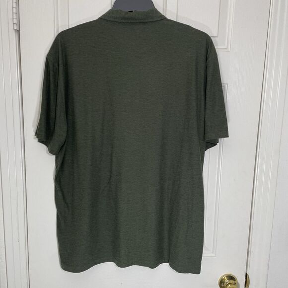 Vuori Strato Tech Performance Short Sleeve Polo Shirt Men XXL Heather Green EUC - Picture 3 of 8